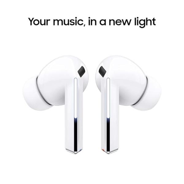 SAMSUNG Galaxy Buds 3 Pro AI True Wireless Bluetooth Earbuds, Noise Cancelling, Sound Optimization, Redesigned Comfort Fit, White [US Version, Amazon Exclusive, 2Yr Warranty]