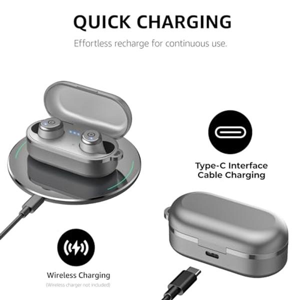 TOZO T10 Wireless Earbuds Bluetooth 5.3 Headphones, App Customize EQ, Ergonomic Design, 55H Playtime, Wireless Charging Case, IPX8 Waterproof Sound in-Ear Headset, 2025 New Version