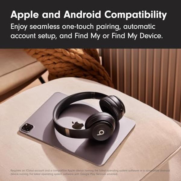Beats Solo 4 - Wireless Bluetooth On-Ear Headphones, Apple & Android Compatible, Up to 50 Hours of Battery Life - Matte Black (Renewed Premium)