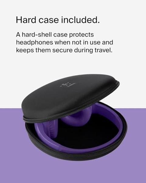Belkin SoundForm Mini - Wireless Bluetooth Kids Headphones, 30H Battery, 85dB Safe Volume Limit, Built-in Microphone - Toddler On-Ear Earphones for iPhone, iPad - Ideal for School 