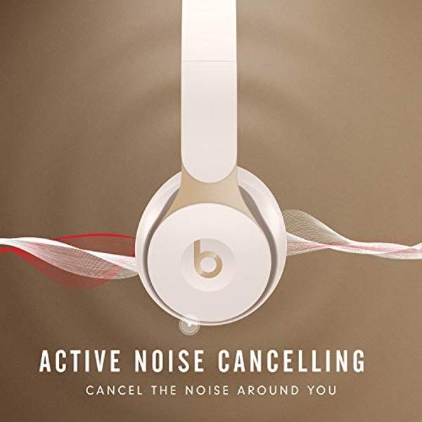 Beats Solo Pro Wireless NC On-Ear Headphones - More Matte Collection Ivory (Renewed)