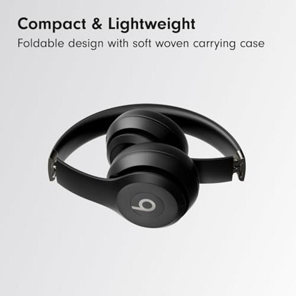 Beats Solo 4 - Wireless Bluetooth On-Ear Headphones, Apple & Android Compatible, Up to 50 Hours of Battery Life - Matte Black (Renewed Premium)