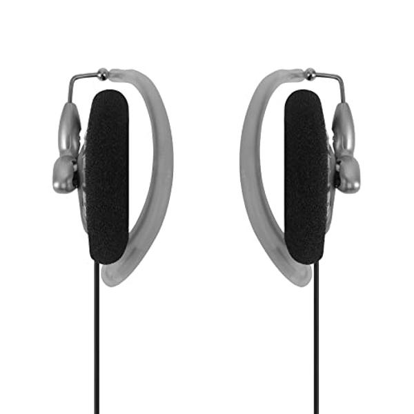 Koss KSC75 Portable On-Ear Clip Headphones, Retro Style, Ultra Lightweight, Silver and Black