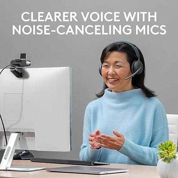 Logitech Zone 950 Premium Noise Canceling Headset with Hybrid ANC, Bluetooth, USB-C, USB-A, Certified for Zoom, Google Meet, Google Voice, and Fast Pair - Graphite