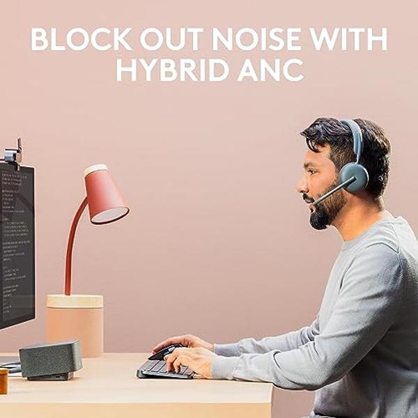 Logitech Zone 950 Premium Noise Canceling Headset with Hybrid ANC, Bluetooth, USB-C, USB-A, Certified for Zoom, Google Meet, Google Voice, and Fast Pair - Graphite