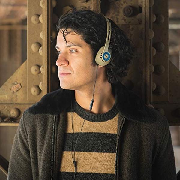 Koss KPH30iRB On-Ear Headphones, in-Line Microphone and Touch Remote Control, Retro Sytle, D-Profile Design, Wired with 3.5mm Plug, Rhythm Beige