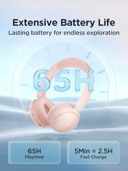 1MORE Kids Bluetooth Wireless Headphones - HQ20 SonoFlow Mini Over Ear Headphones, Safe Volume, 65H Playtime, Foldable&Comfortable, Microphone for Call, Android and iOS Compatible(