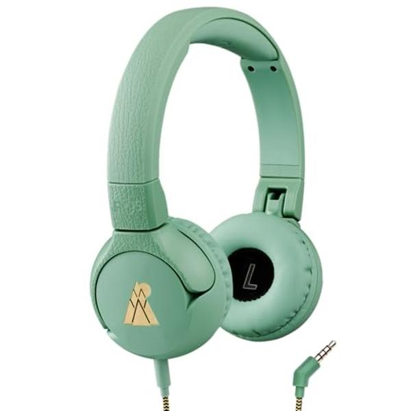 POGS Kids Wired Headphones | The Elephant 2 | Adjustable, Durable Headphones for Kids 3+ | Limited to 85 dB, Microphone | On-Ear | Music-Sharing Function Safe 3.5mm Audio Cable (3.