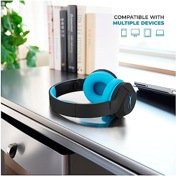 Altec Lansing Kid Safe Noise Cancelling Wireless Headphones 15H Battery, 85dB Volume Limit, Foldable Design Powerful Sound, Active Noise Cancellation Perfect for Kids Ages 7+