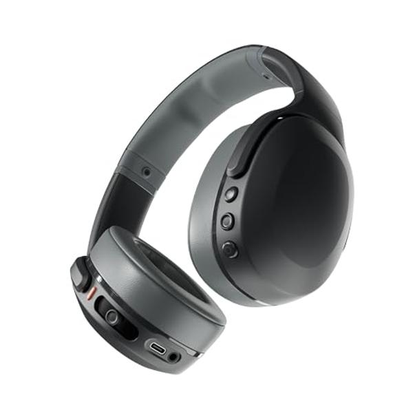 Skullcandy Crusher Evo Wireless Bluetooth Headphones with Multi-Sensory Bass, Noise Isolating Over-Ear Fit, Up to 40 Hours Battery, Microphone for iPhone Android - Asphalt