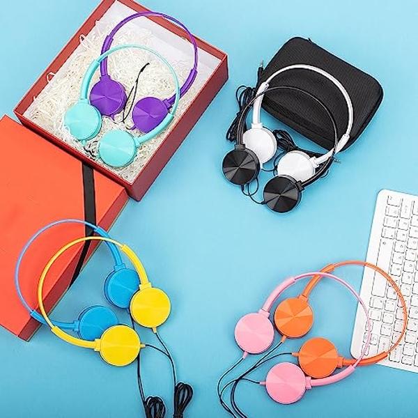 August EP636 Bluetooth Headphones - Wireless On-Ear Headphones with NFC/Headset Microphone - Red