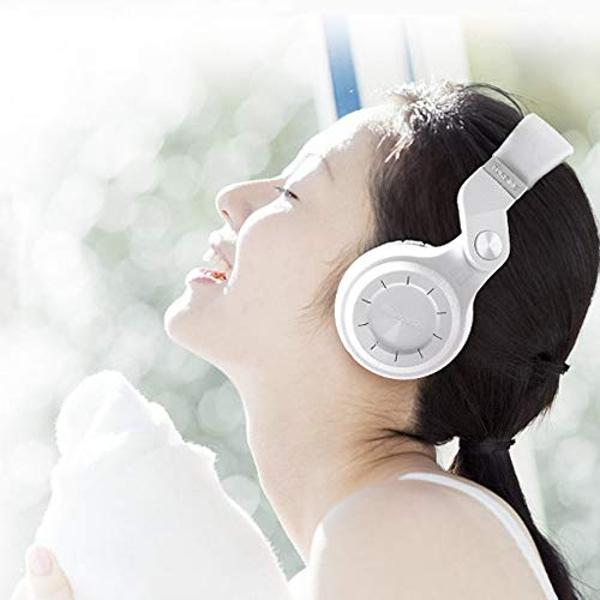 Bluedio T2 Plus Turbine Wireless Bluetooth Headphones with Mic/Micro SD Card Slot/FM Radio (White)