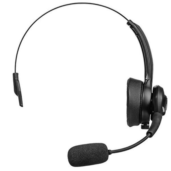 Blue Tiger Advantage Plus Wireless Bluetooth Headset - Professional Trucker and Office Headset with Microphone - Durable, Noise Cancelling, Clear Sound, Long Battery Life, No Wires