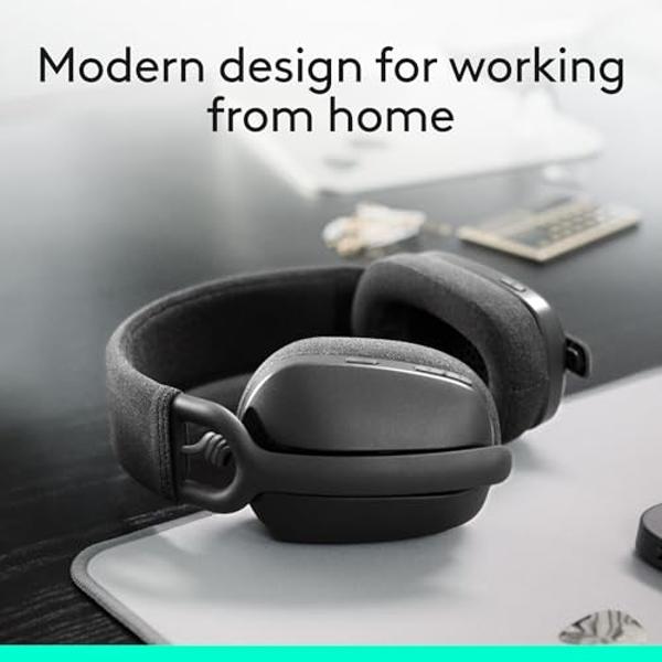 Logitech Zone Vibe 100 Lightweight Wireless Over Ear Headphones with Noise Canceling Microphone, Advanced Multipoint Bluetooth Headset, Works with Teams, Google Meet, Zoom, Mac/PC 