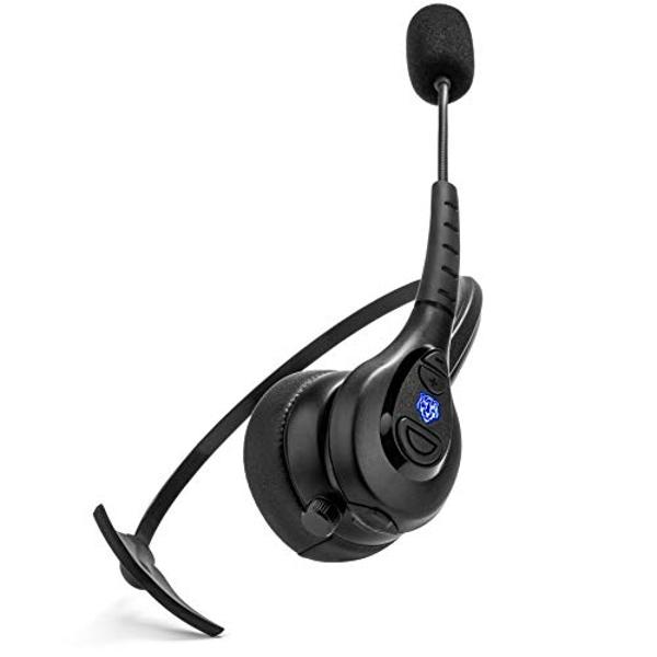 Blue Tiger Advantage Plus Wireless Bluetooth Headset - Professional Trucker and Office Headset with Microphone - Durable, Noise Cancelling, Clear Sound, Long Battery Life, No Wires