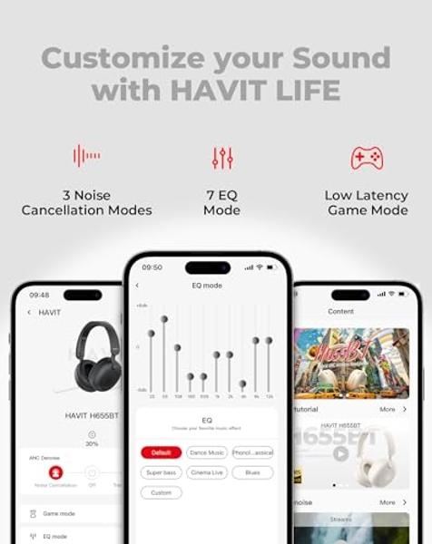 1MORE SonoFlow-Pro Noise Cancelling Headphones - HQ51 Over Ear Bluetooth Headphones with LDAC for Hi-Res Wireless Audio,100H Playtime,Bluetooth 5.4,QuietMax ANC, Comfortable Fit,Cl