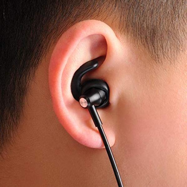 Sanxir Anti-Radiation Air Tube Headphones with USB-C Plug, EMF Protection Earphone, Radiation Free Headset with Type C Plug, Mic and Volume Control. (Black)