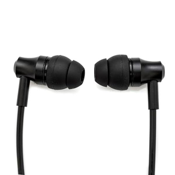Sanxir Anti-Radiation Air Tube Headphones with USB-C Plug, EMF Protection Earphone, Radiation Free Headset with Type C Plug, Mic and Volume Control. (Black)