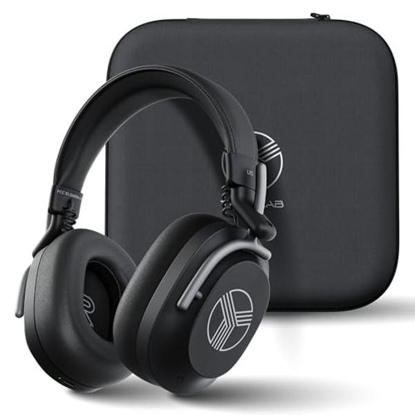 TREBLAB U5 - Hybrid Active Noise Cancelling Headphones Over-Ear Bluetooth 5.3, 55H Battery, Deep Bass, Multipoint, IPX4, Foldable, Mic for Calls, Wireless Headphones Foldable for T
