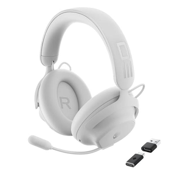 Alienware Pro Wireless Gaming Headset - Wired/Wireless, Bluetooth 5.3, 15 Minute Fast Charging, Audio Output 20 Hz, Battery Talk Time (ANC on) Up to 24 Hrs (Bluetooth), Lunar Light