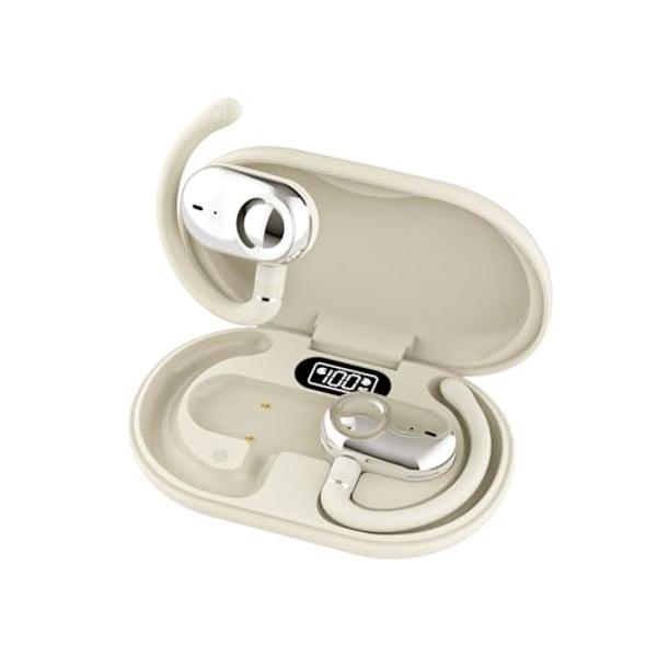 Open Ear Headphones, Open Ear Earbuds with 16mm Speakers, Bluetooth 5.4 Wireless, Biaxial Rotation, Lightweight, 20H Playtime, Over Ear Bluetooth Headphones for Running, Workout, I