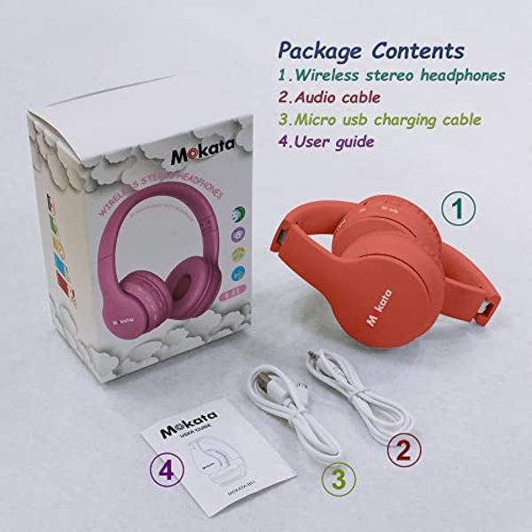 Wireless Headset with Mic for Work, Bluetooth Headphones with Mic Mute & USB Dongle, V5.2 Bluetooth Headset with Microphone Noise Canceling & Charging Base, 45Hrs for Meetings/Offi