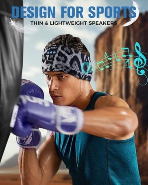 LC-dolida Sleep Headphones Bluetooth, Headband Headphones Earphones Wireless, Sleep Mask for Sleeping, Sports, Gifts, Workout, Jogging, Yoga,Insomnia, Air Travel, Meditation