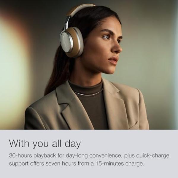 Bowers & Wilkins Limited Edition Px8 Over-Ear Wireless Headphones, Advanced Active Noise Cancellation, Luxurious Materials, 30-Hour Battery Life, 15-Min Quick Charging, Dark Forest