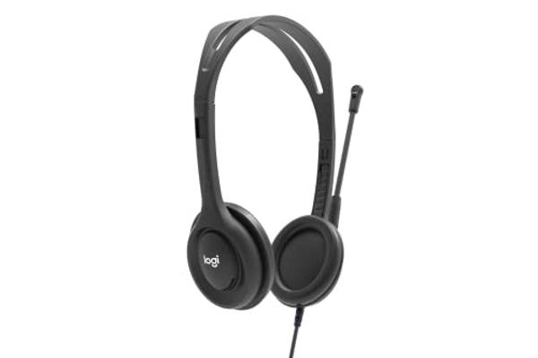 Logitech H111 Stereo Headset with 3.5 mm Audio Jack, Black