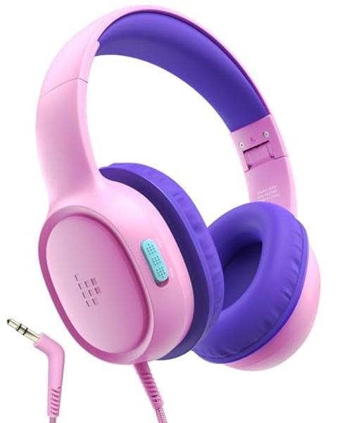Retro Over-Ear Earphones, Mini Stereo Lightweight Headphones with Cord, 80s 90s Vintage Headset Wired, Walkman Headphone for Most Mobile Phones (Orange)