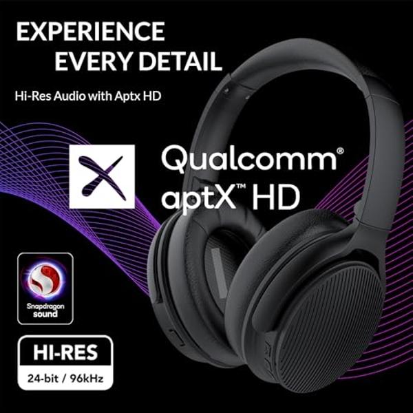 HomeSpot JM320, Ultra-Lightweight Bluetooth 5.3 Over-Ear Headphones with Auracast, LE Audio, Aptx HD, 60-Hour Battery, and Enhanced Noise Isolation