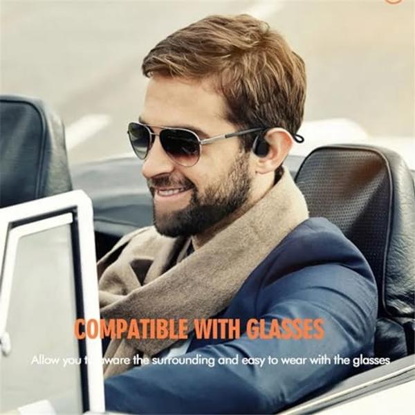 GZCRDZ Air Conduction Open Ear Headphones,3.5MM Wired Headphones and Built-in Microphone Suitable for Outdoor Activitie