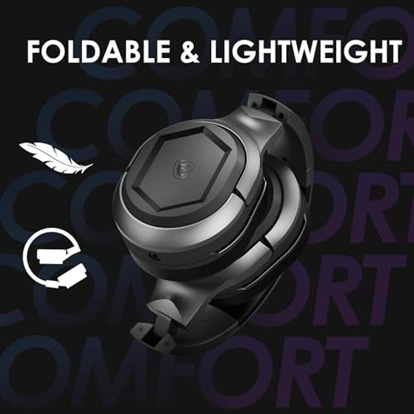MSI Immerse GH50 Wireless Gaming Headset – 22 Hr Battery Life, 50mm Neodymium Drivers, Detachable Omnidirectional Mic, Lightweight Comfort, Cross Platform Connectivity