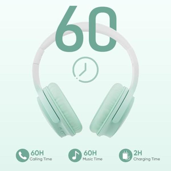 Tronsmart Q20S Hybrid Active Noise Cancelling Headphones, Wireless Over Ear Headphones with Mic, Hi-Res Audio, 60H Playtime, Deep Bass Custom EQ via App, Comfort Fit, for Travel Ho