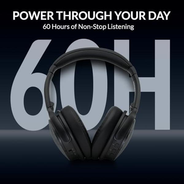 HomeSpot JM320, Ultra-Lightweight Bluetooth 5.3 Over-Ear Headphones with Auracast, LE Audio, Aptx HD, 60-Hour Battery, and Enhanced Noise Isolation