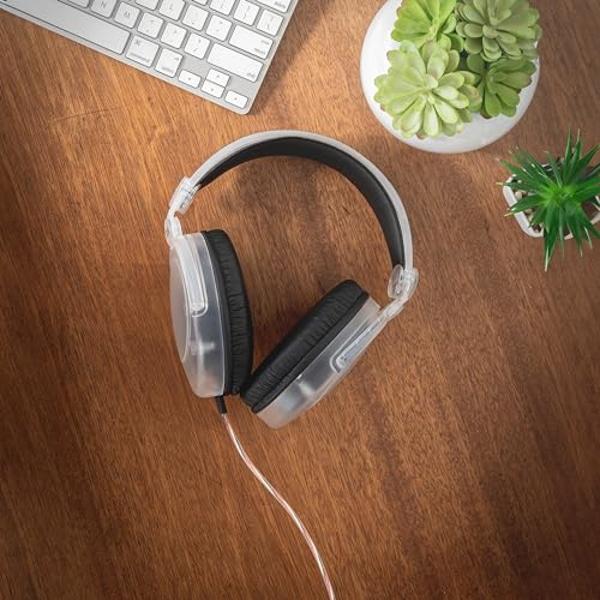 Koss CL/80 Over-Ear Headphones, Clear Transparent Design, Full Size, Retro Style, 3.5mm Plug