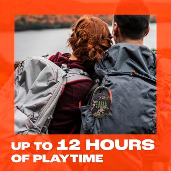 JBL Clip 5 - Ultra-Portable, Waterproof & Dustproof Bluetooth Speaker, Big Pro Sound with Punchy bass, Integrated Carabiner, Up to 12 Hours of Play, Made in Part with Recycled Mate