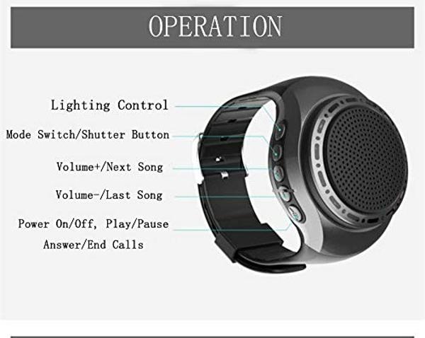 ORIDECOR Upgraded Wearable Waterproof Wireless Wrist Portable Sports Bluetooth Speaker Watch with Multi Function MP3 Player & FM Radio & Selfie & Ultra Long Standby Time for Runnin