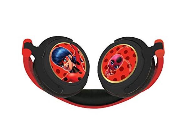 LEXiBOOK, Miraculous Ladybug Tikki, Stereo Headphones, Safe Volume, Foldable and Adjustable, red, HP015MI