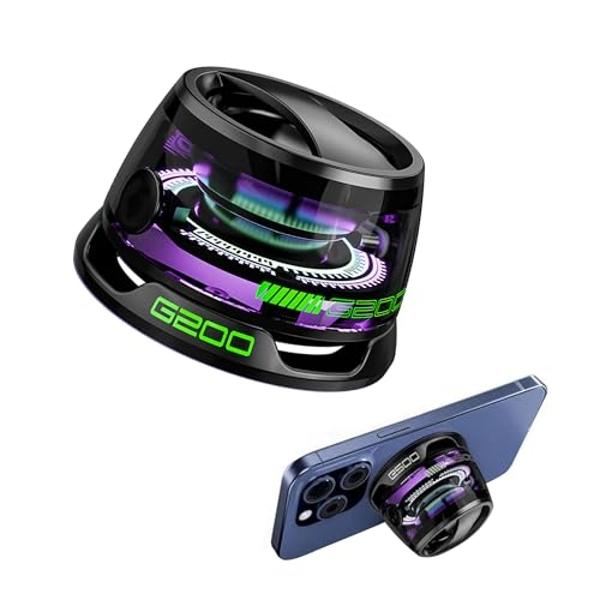 Hounyoln Magnetic Bluetooth Speaker,Multifunctional Portable G200 Speaker with Multi RGB Color Light Show-3D Surround Sound Effect,Phone Stand for iPhone, Android, TWS Pairing (Bla