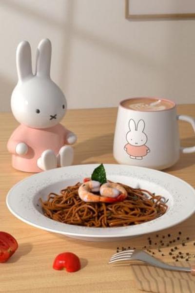 Miffy Portable Bluetooth Speakers, Cute Portable Wireless Speakers with Loud Stereo Sound, Built-in Mic, TF-Card Slot, Dual Pairing,40H Playtime for Room, Desk Decor, for her (Pink