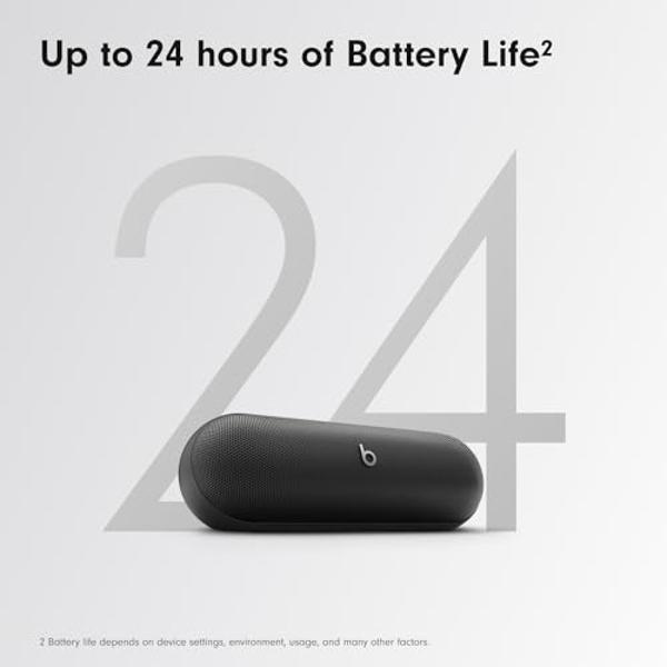 Beats Pill - Portable Bluetooth Speaker - Up to 24H Battery Life, Water Resistant, Bluetooth, Apple & Android Compatible, Seriously Loud Sound for Home, Outdoor and Travel - Matte 