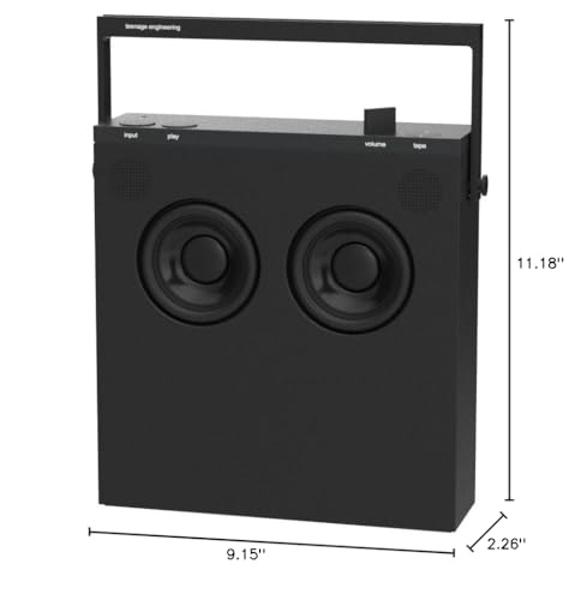 Teenage Engineering OB–4 Portable Bluetooth Wireless Stereo Speaker with fm-Radio and Long-Lasting, Rechargeable 72 Hour Battery Life