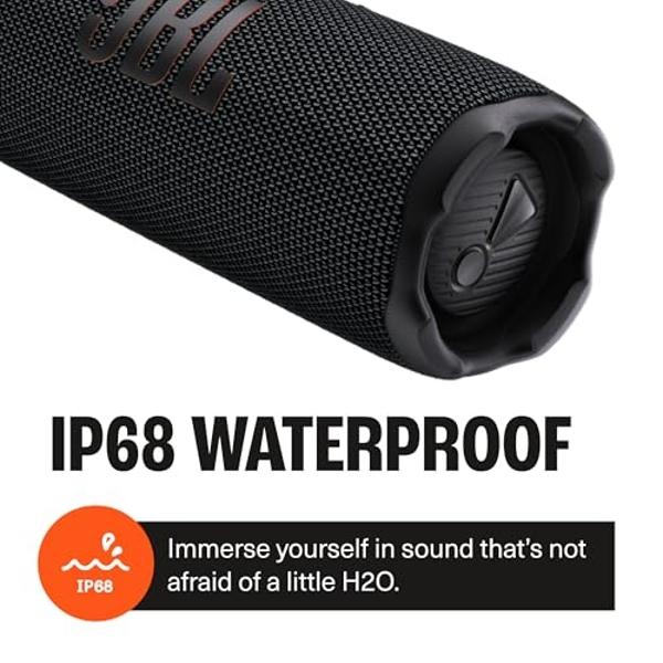JBL FLIP 7 Bluetooth Speaker & divvi! Premium Hard Case Bundle - Black