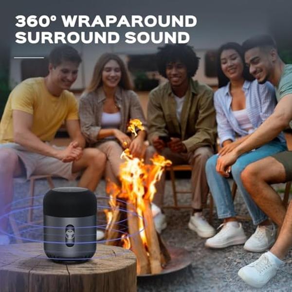 TREBLAB HD-360 Pro - Ultra High-Tech Bluetooth Speaker with 360° Surround Sound, 90W High-Powered 5-Driver System w/Subwoofer & 8 Bass Radiators, Portable Wireless Speaker for Home