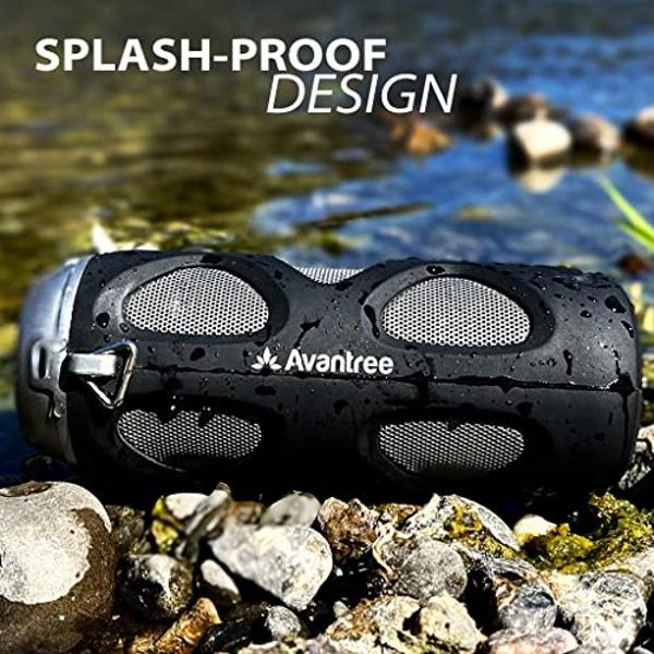 Avantree Cyclone - Portable Bluetooth Bike Speaker with Bicycle Mount, SD Card Slot, 10W Bass-Enhanced Audio, and Splashproof/Shockproof/Dustproof Build, Perfect for Bikes & Scoote