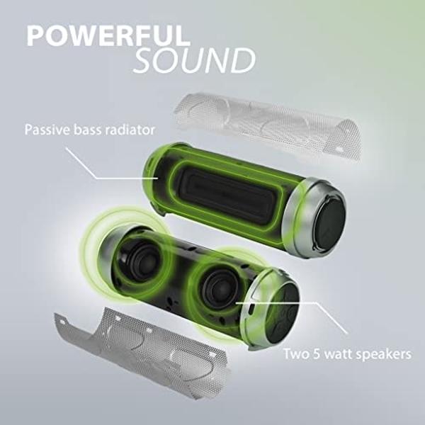 Avantree Cyclone - Portable Bluetooth Bike Speaker with Bicycle Mount, SD Card Slot, 10W Bass-Enhanced Audio, and Splashproof/Shockproof/Dustproof Build, Perfect for Bikes & Scoote