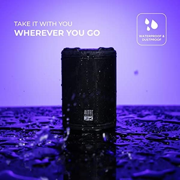 Altec Lansing - HydraMotion Wireless Bluetooth Speaker with 360 Degree Sound, Portable IP67 Waterproof for Outdoors, Shockproof, Snowproof, Everything Proof, 12 Hour Playtime (Blac