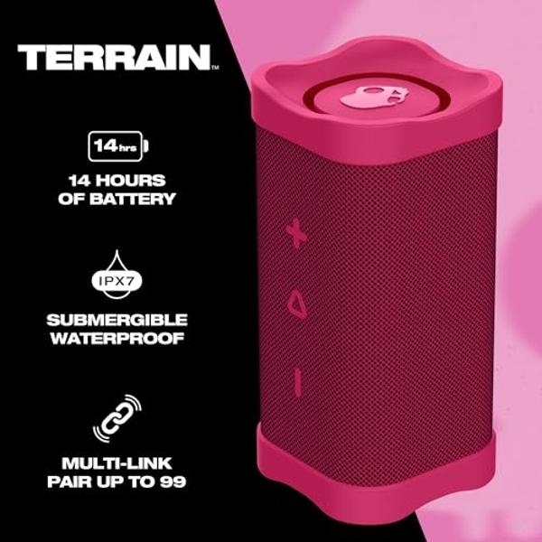 Monster Adventurer Force Bluetooth Speaker IPX7 Waterproof Speaker 5.0 with Microphone Input, 80W Portable Bluetooth Speakers with 40H Playtime for Indoor Outdoor Party, Black