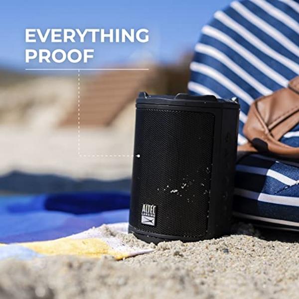 Altec Lansing - HydraMotion Wireless Bluetooth Speaker with 360 Degree Sound, Portable IP67 Waterproof for Outdoors, Shockproof, Snowproof, Everything Proof, 12 Hour Playtime (Blac